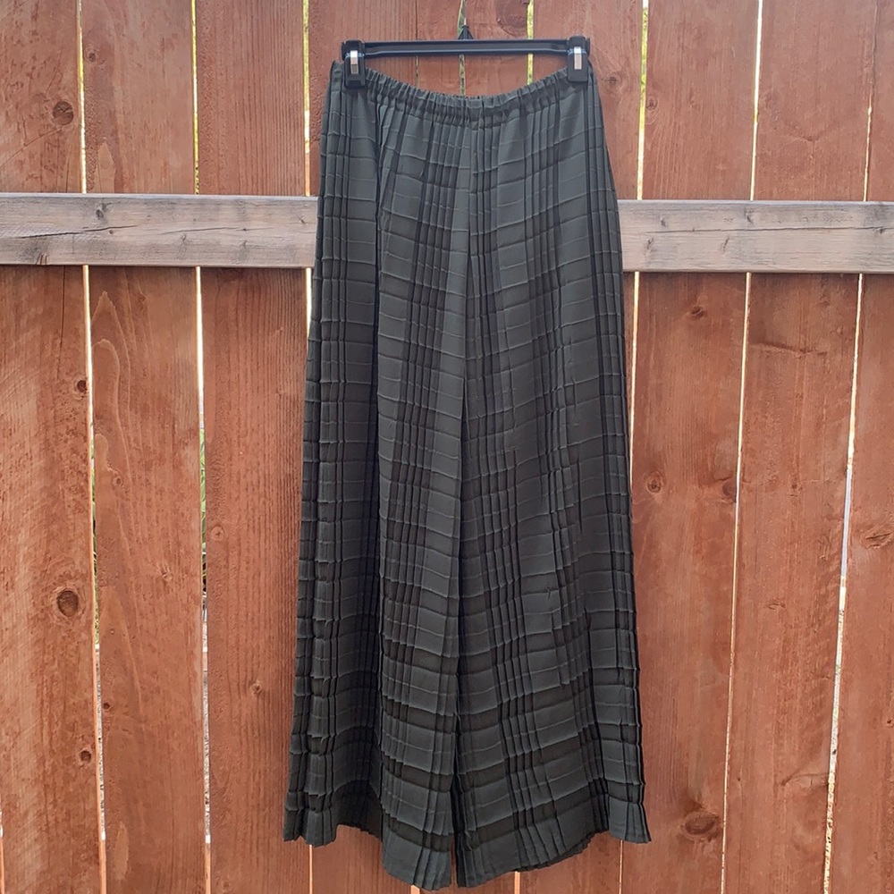 Babette Pleated Grid Pants